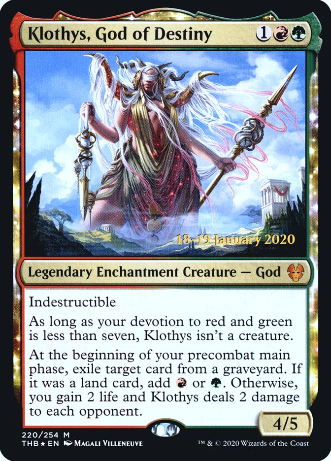 Klothys, God of Destiny [Theros Beyond Death Prerelease Promos] | The CG Realm