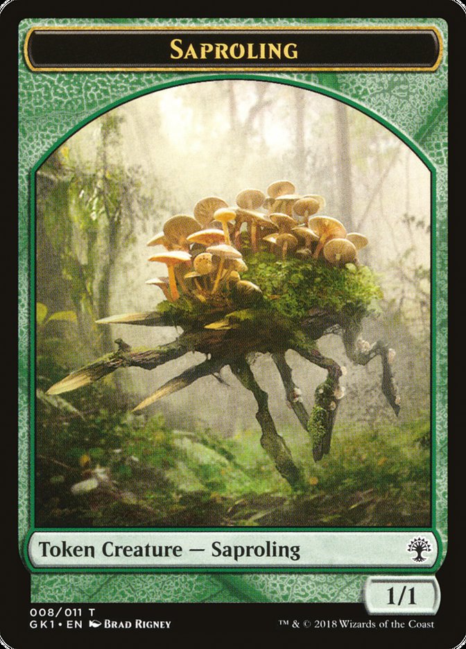 Wurm // Saproling Double-Sided Token [Guilds of Ravnica Guild Kit Tokens] | The CG Realm