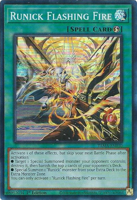 Runick Flashing Fire [TAMA-EN030] Super Rare | The CG Realm