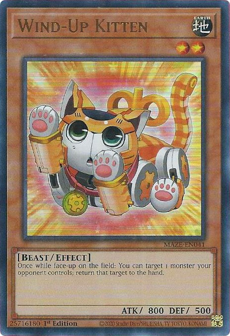 Wind-Up Kitten [MAZE-EN041] Ultra Rare | The CG Realm