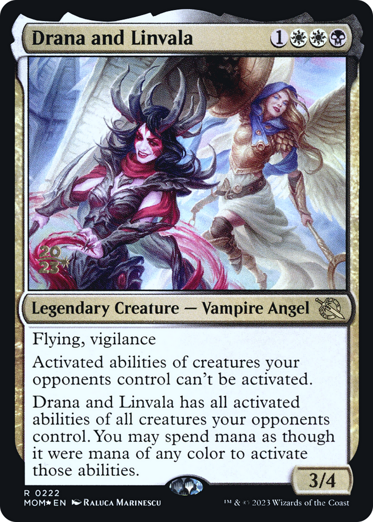 Drana and Linvala [March of the Machine Prerelease Promos] | The CG Realm