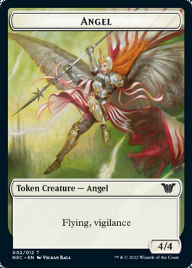 Angel // Elephant Double-Sided Token [Kamigawa: Neon Dynasty Commander Tokens] | The CG Realm