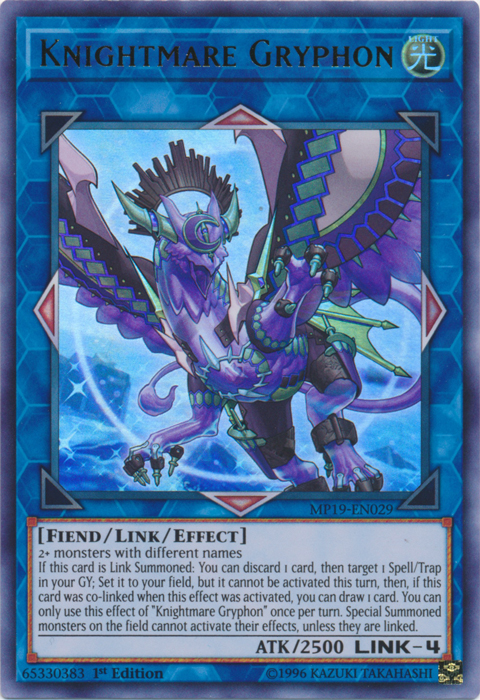 Knightmare Gryphon [MP19-EN029] Ultra Rare | The CG Realm