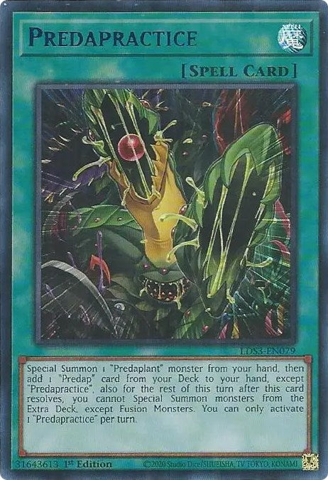 Predapractice (Blue) [LDS3-EN079] Ultra Rare | The CG Realm