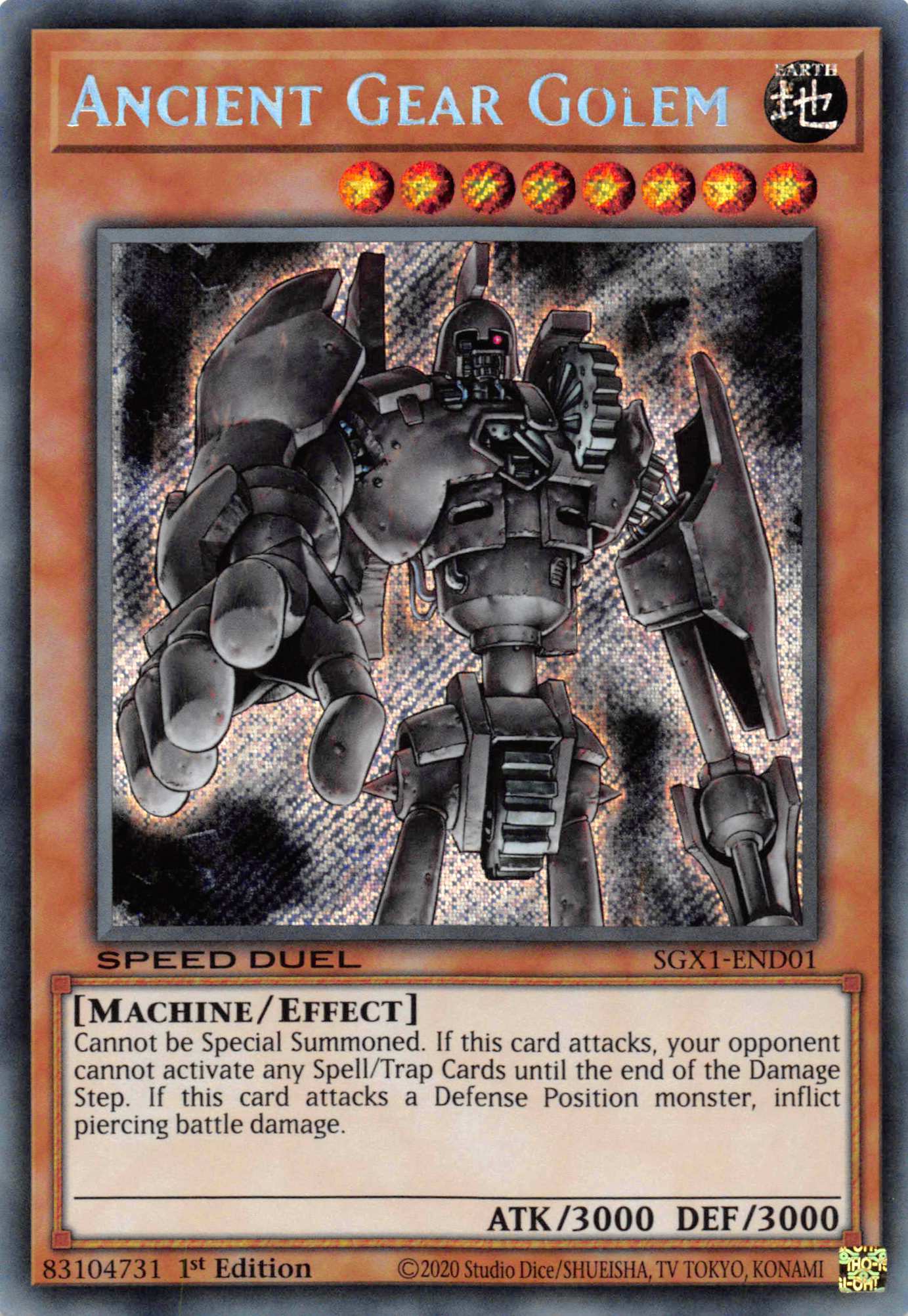 Ancient Gear Golem [SGX1-END01] Secret Rare | The CG Realm