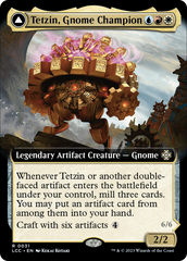 Tetzin, Gnome Champion // The Golden-Gear Colossus (Extended Art) [The Lost Caverns of Ixalan Commander] | The CG Realm