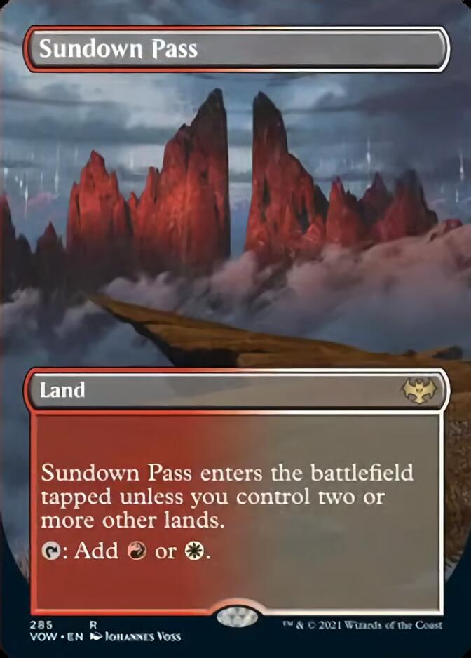 Sundown Pass (Borderless Alternate Art) [Innistrad: Crimson Vow] | The CG Realm