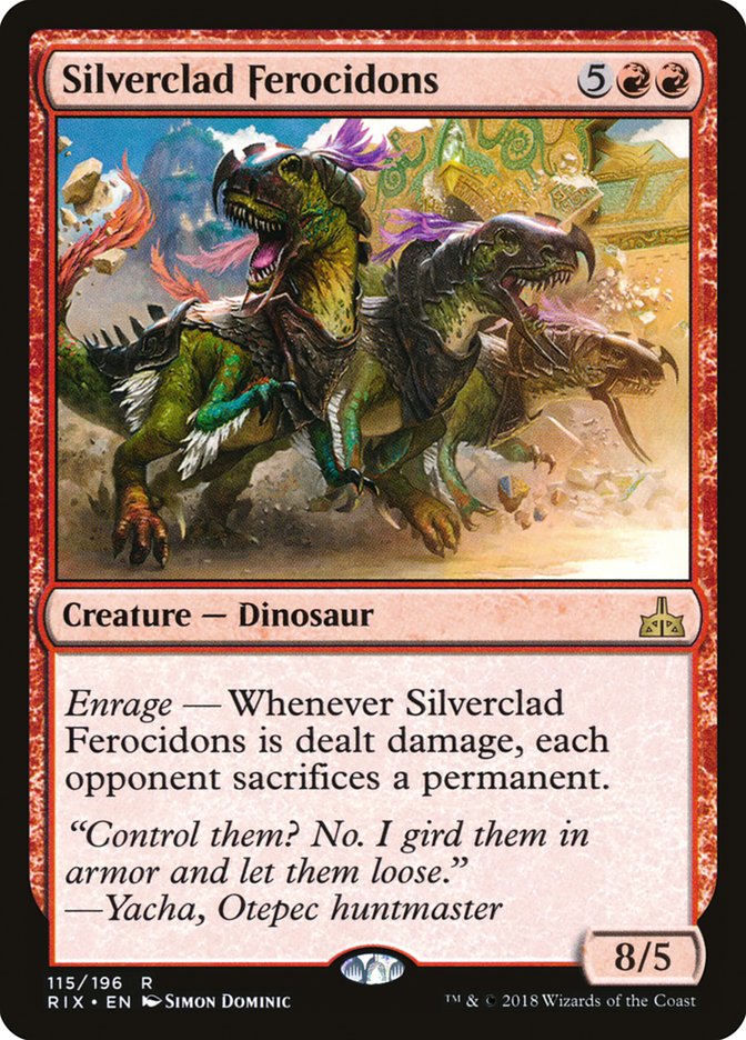 Silverclad Ferocidons [Rivals of Ixalan] | The CG Realm