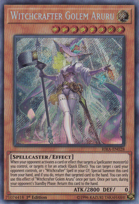 Witchcrafter Golem Aruru [RIRA-EN028] Secret Rare | The CG Realm