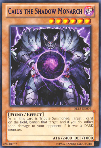 Caius the Shadow Monarch (Purple) [DL15-EN006] Rare | The CG Realm