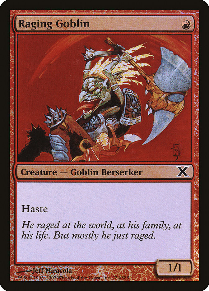 Raging Goblin (Premium Foil) [Tenth Edition] | The CG Realm