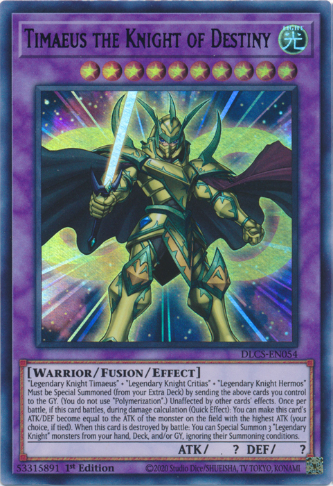 Timaeus the Knight of Destiny (Green) [DLCS-EN054] Ultra Rare | The CG Realm