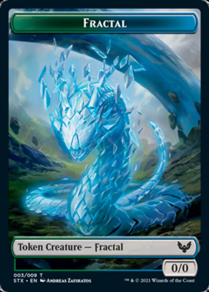 Fractal // Avatar Double-Sided Token [Strixhaven: School of Mages Tokens] | The CG Realm