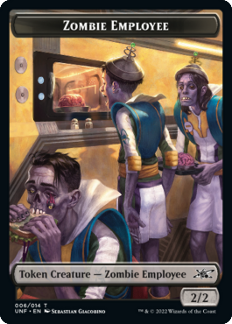 Zombie Employee // Storm Crow Double-Sided Token [Unfinity Tokens] | The CG Realm