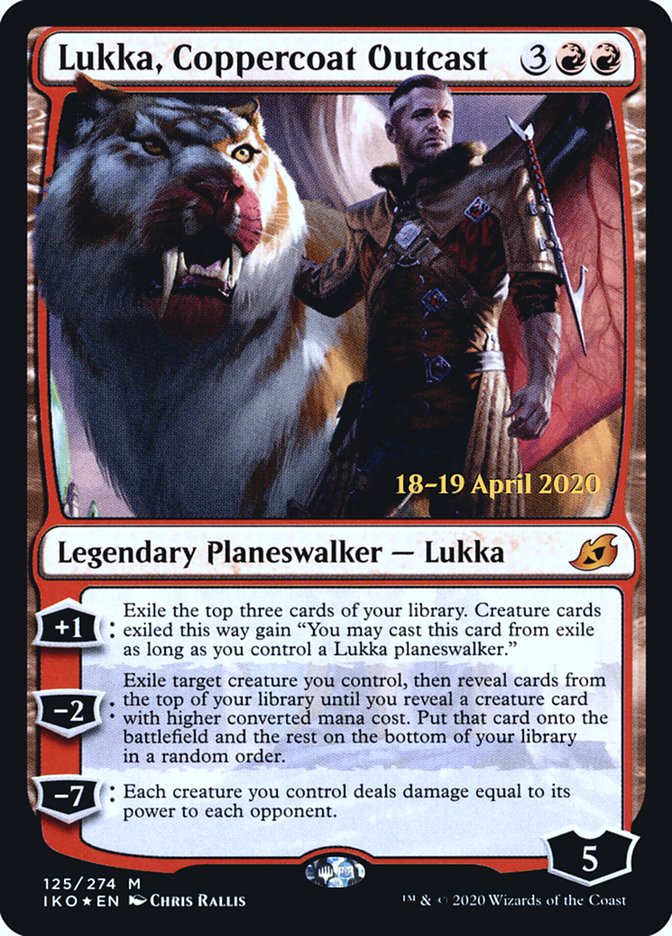 Lukka, Coppercoat Outcast [Ikoria: Lair of Behemoths Prerelease Promos] | The CG Realm