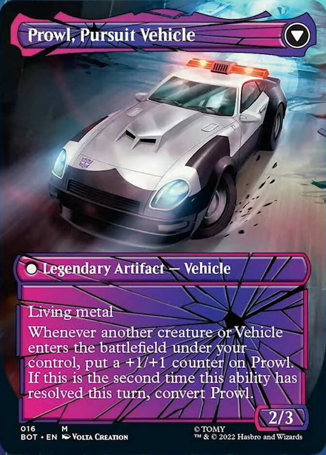 Prowl, Stoic Strategist // Prowl, Pursuit Vehicle (Shattered Glass) [Transformers] | The CG Realm