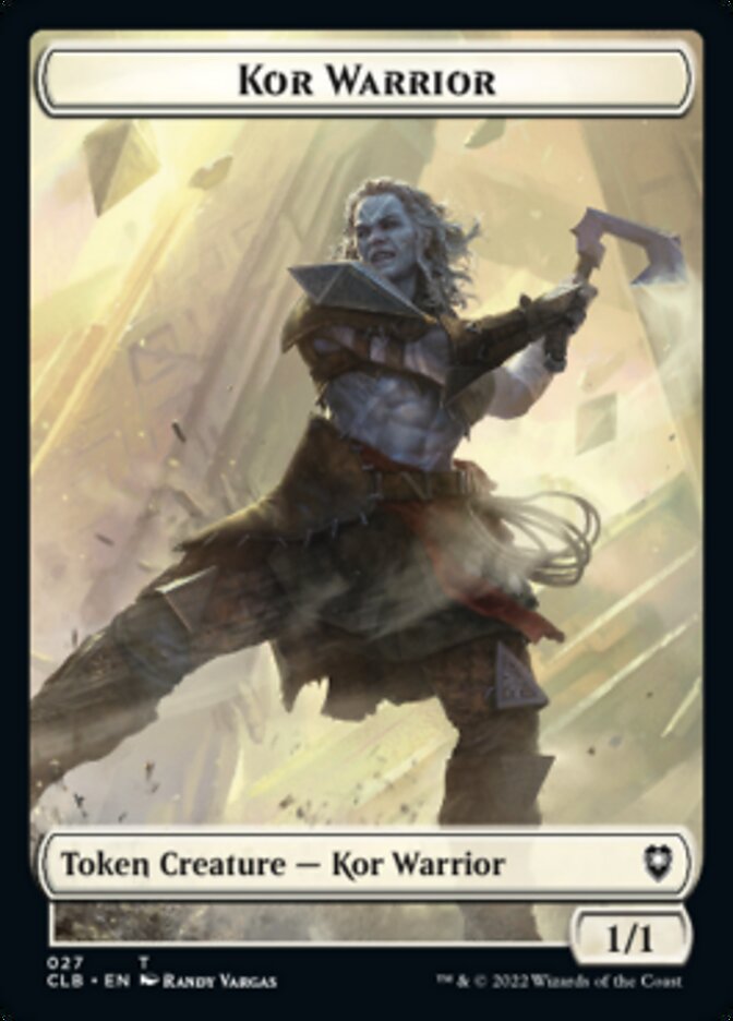 Kor Warrior // Treasure Double-Sided Token [Commander Legends: Battle for Baldur's Gate Tokens] | The CG Realm