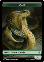 Snake // Morph Double-Sided Token [Murders at Karlov Manor Commander Tokens] | The CG Realm