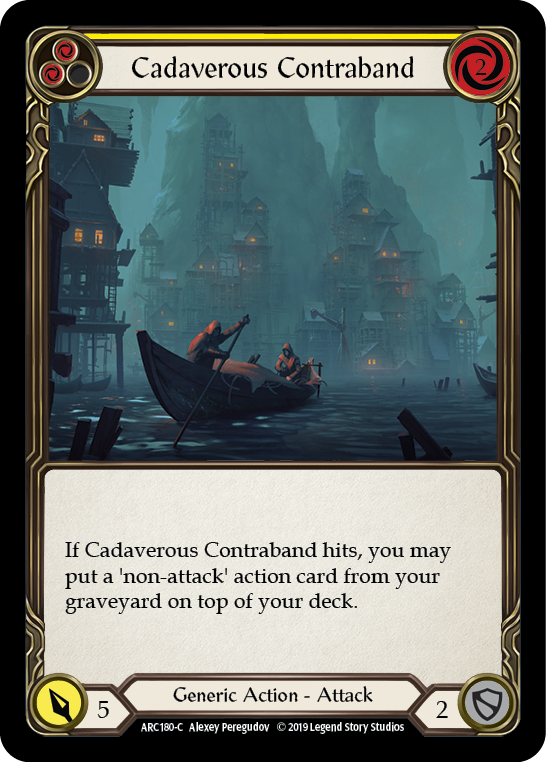 Cadaverous Contraband (Yellow) [ARC180-C] (Arcane Rising)  1st Edition Rainbow Foil | The CG Realm