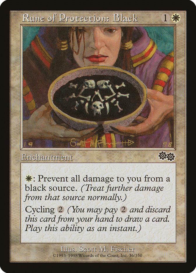 Rune of Protection: Black [Urza's Saga] | The CG Realm