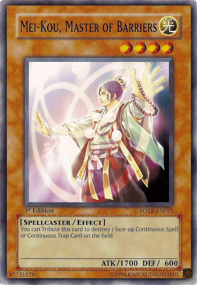 Mei-kou, Master of Barriers [FOTB-EN025] Common | The CG Realm