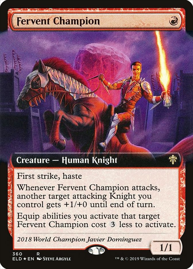 Fervent Champion (Extended Art) [Throne of Eldraine] | The CG Realm