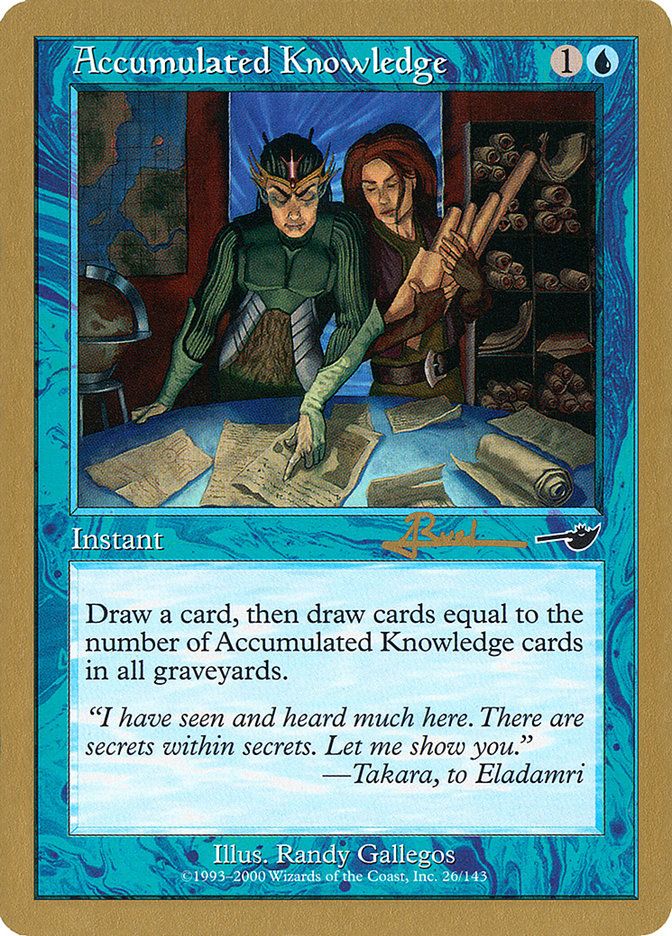 Accumulated Knowledge (Antoine Ruel) [World Championship Decks 2001] | The CG Realm