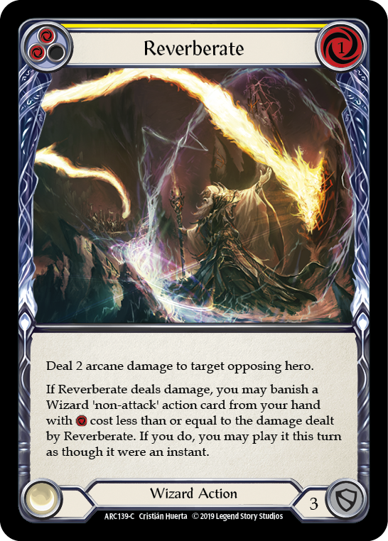 Reverberate (Yellow) [ARC139-C] (Arcane Rising)  1st Edition Rainbow Foil | The CG Realm