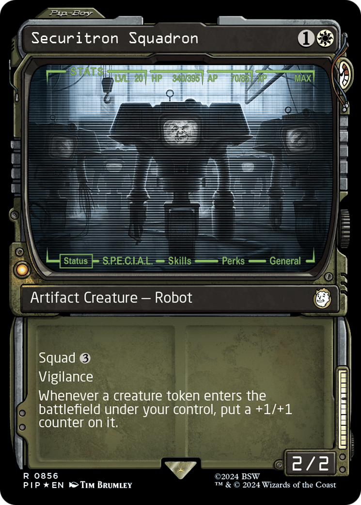 Securitron Squadron (Showcase) (Surge Foil) [Fallout] | The CG Realm