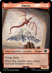 Smaug // Food (0024) Double-Sided Token (Surge Foil) [The Lord of the Rings: Tales of Middle-Earth Tokens] | The CG Realm