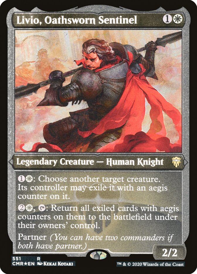 Livio, Oathsworn Sentinel (Etched) [Commander Legends] | The CG Realm