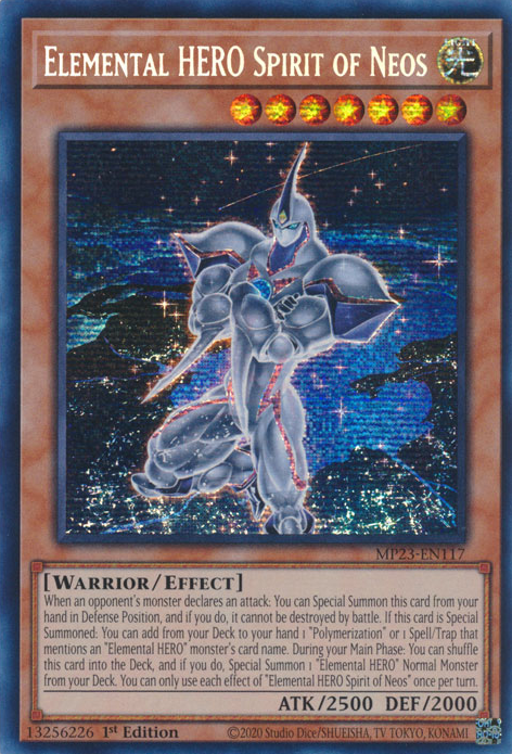 Elemental HERO Spirit of Neos [MP23-EN117] Prismatic Secret Rare | The CG Realm