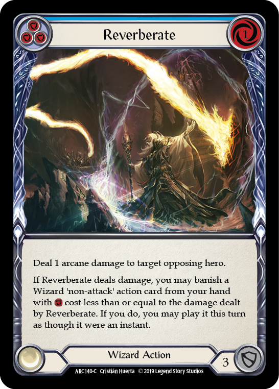 Reverberate (Blue) [ARC140-C] (Arcane Rising)  1st Edition Rainbow Foil | The CG Realm