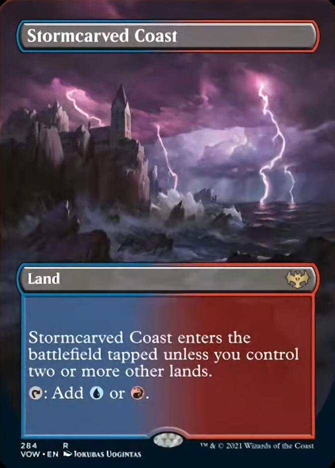 Stormcarved Coast (Borderless Alternate Art) [Innistrad: Crimson Vow] | The CG Realm