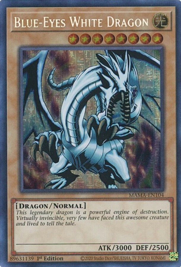 Blue-Eyes White Dragon [MAMA-EN104] Secret Pharaoh's Rare | The CG Realm