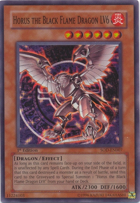 Horus the Black Flame Dragon LV6 [SOD-EN007] Super Rare | The CG Realm