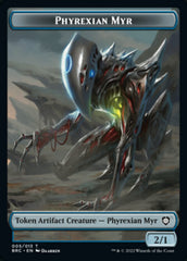 Construct (008) // Phyrexian Myr Double-Sided Token [The Brothers' War Commander Tokens] | The CG Realm