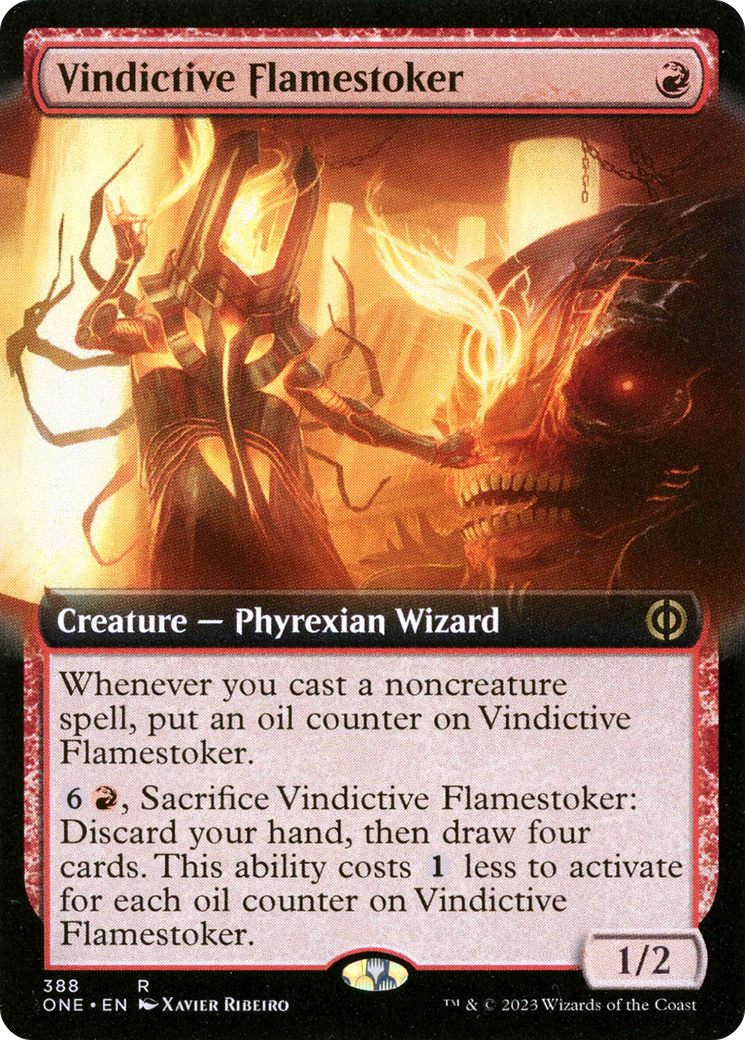 Vindictive Flamestoker (Extended Art) [Phyrexia: All Will Be One] | The CG Realm