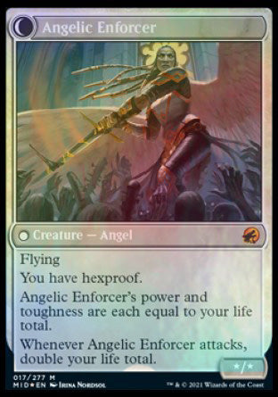 Enduring Angel // Angelic Enforcer [Innistrad: Midnight Hunt Prerelease Promos] | The CG Realm