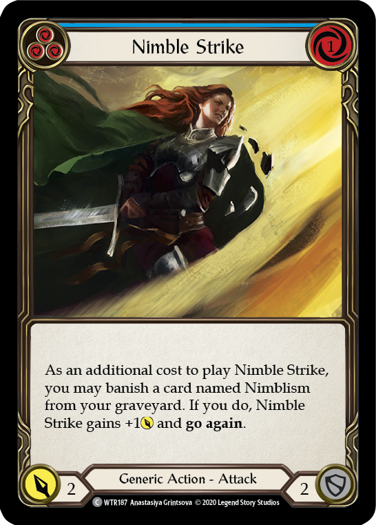 Nimble Strike (Blue) [U-WTR187] (Welcome to Rathe Unlimited)  Unlimited Rainbow Foil | The CG Realm