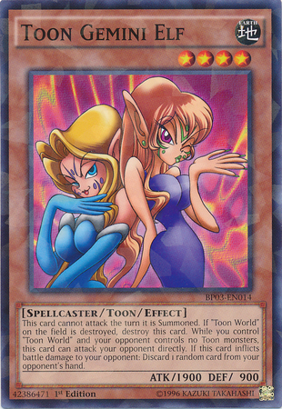 Toon Gemini Elf [BP03-EN014] Shatterfoil Rare | The CG Realm