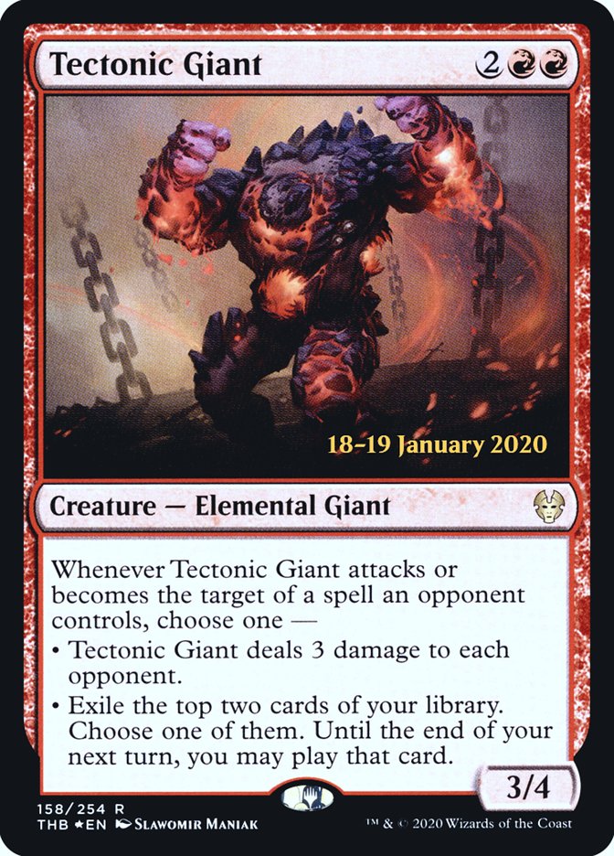 Tectonic Giant [Theros Beyond Death Prerelease Promos] | The CG Realm