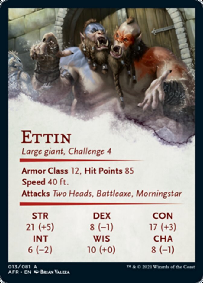 Ettin Art Card [Dungeons & Dragons: Adventures in the Forgotten Realms Art Series] | The CG Realm