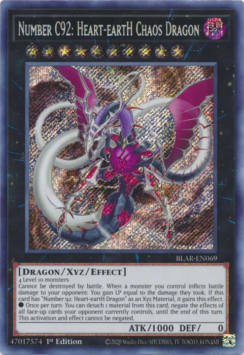 Number C92: Heart-eartH Chaos Dragon [BLAR-EN069] Secret Rare | The CG Realm