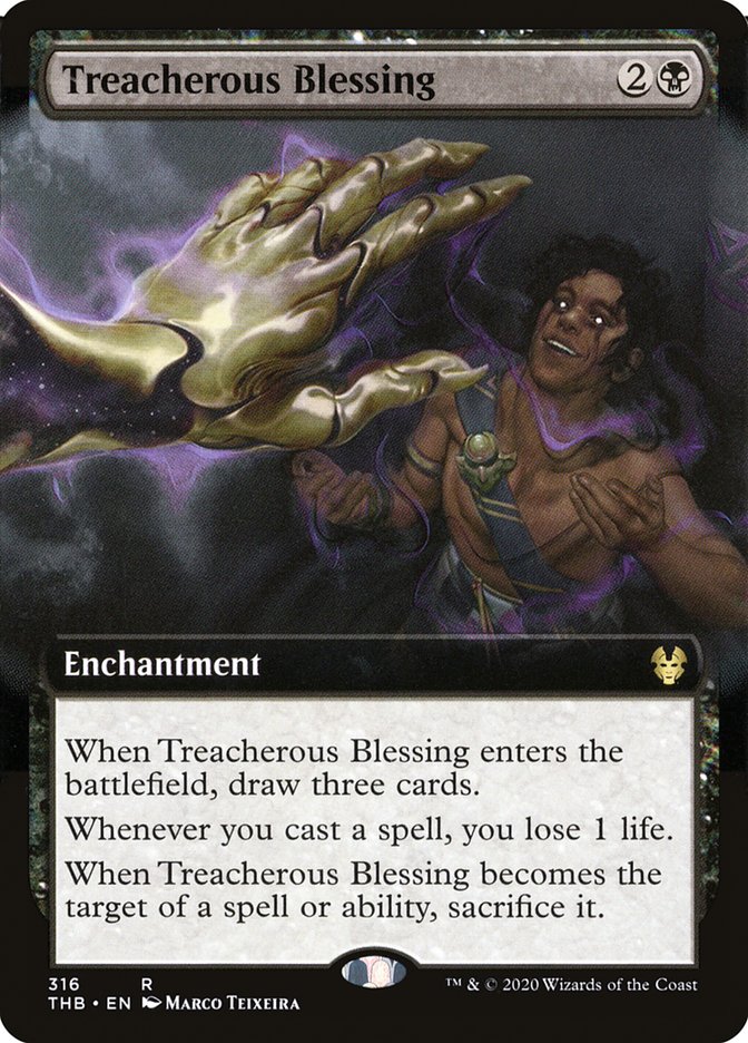 Treacherous Blessing (Extended Art) [Theros Beyond Death] | The CG Realm