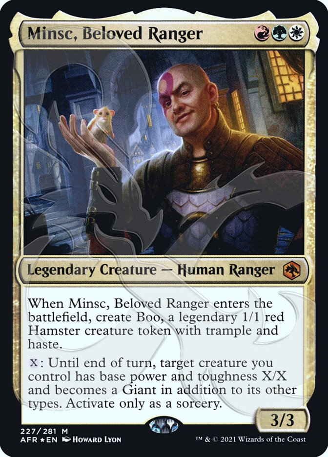 Minsc, Beloved Ranger (Ampersand Promo) [Dungeons & Dragons: Adventures in the Forgotten Realms Promos] | The CG Realm