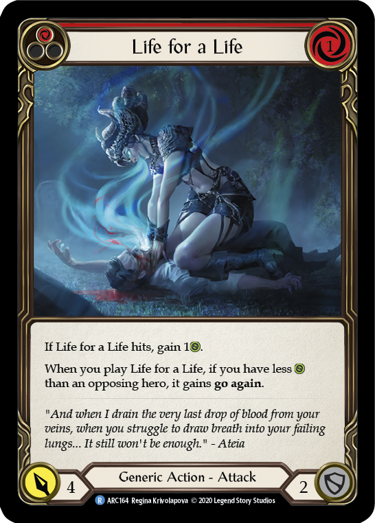 Life for a Life (Red) [U-ARC164] (Arcane Rising Unlimited)  Unlimited Rainbow Foil | The CG Realm