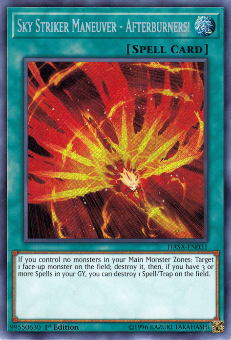 Sky Striker Maneuver - Afterburners! [DASA-EN031] Secret Rare | The CG Realm