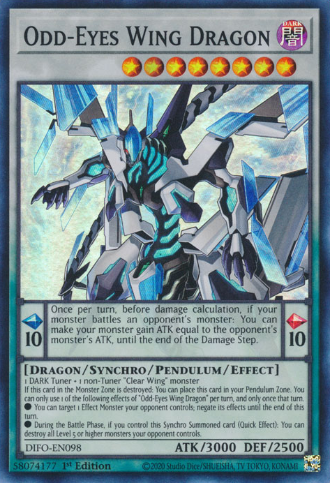 Odd-Eyes Wing Dragon [DIFO-EN098] Super Rare | The CG Realm