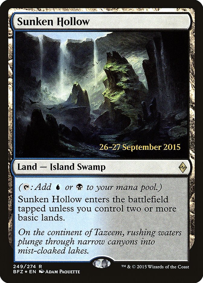 Sunken Hollow [Battle for Zendikar Prerelease Promos] | The CG Realm